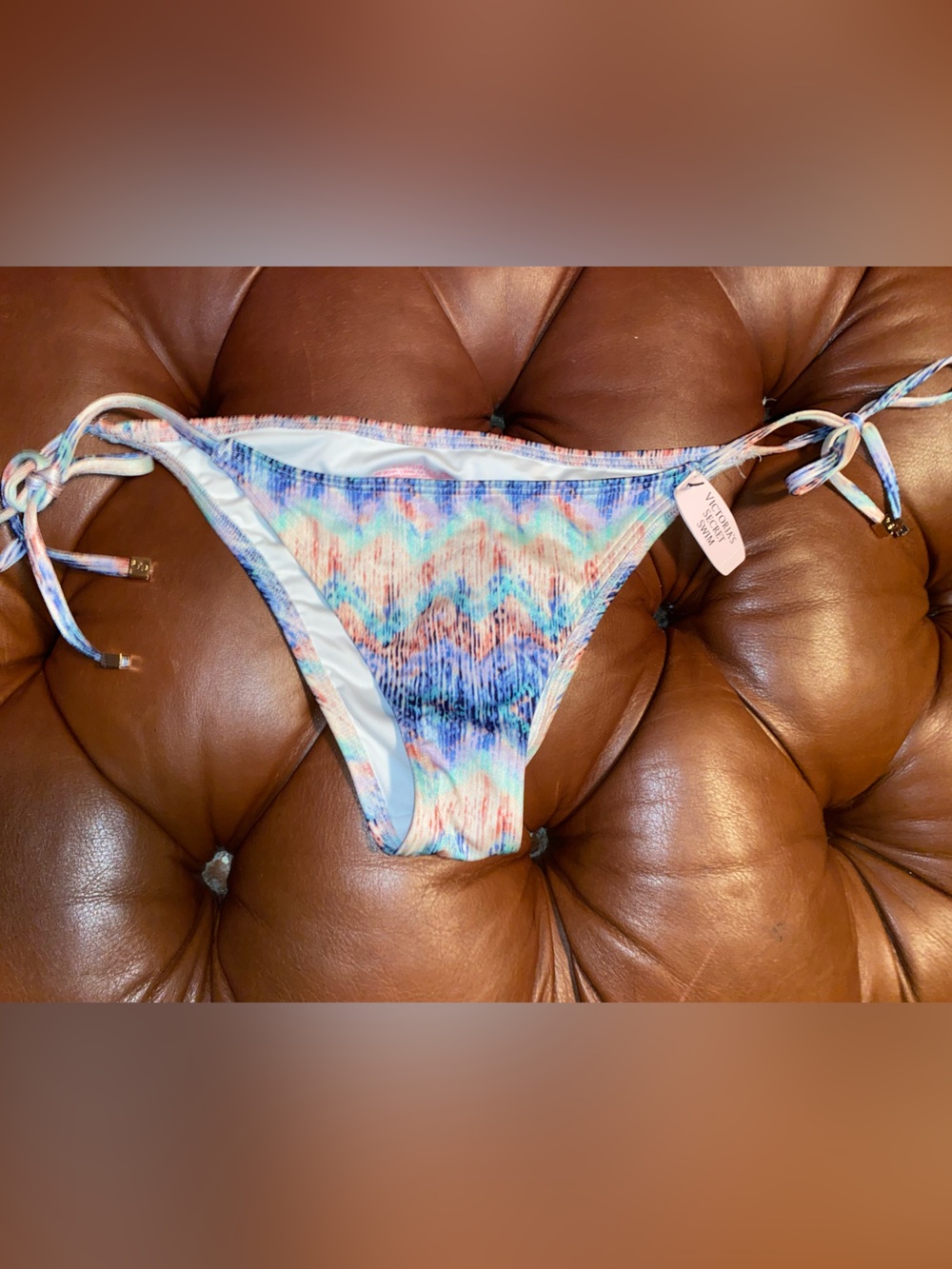 Victoria's Secret Swim Pastel Multi-Color Tie-Side Bikini Bottoms